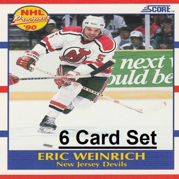 Eric Weinrich New Jersey Devils NHL Hockey Card Collection - 6 Card Set - Picture 1 of 7